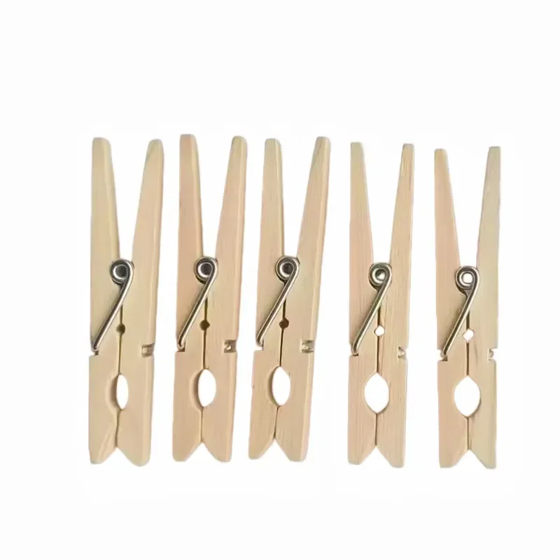 Heavy Duty Natural Wooden Clothespins for Drying Laundry Home Daily Use Strong Grip Wood Pegs for Outdoor Indoor Clothes Line