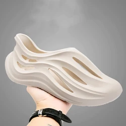 Summer Men Slippers Waterproof Outdoor Clogs Sandals Quick Dry Beach Slippers Flip Flop Platform Comfortable Home Shoes For Male