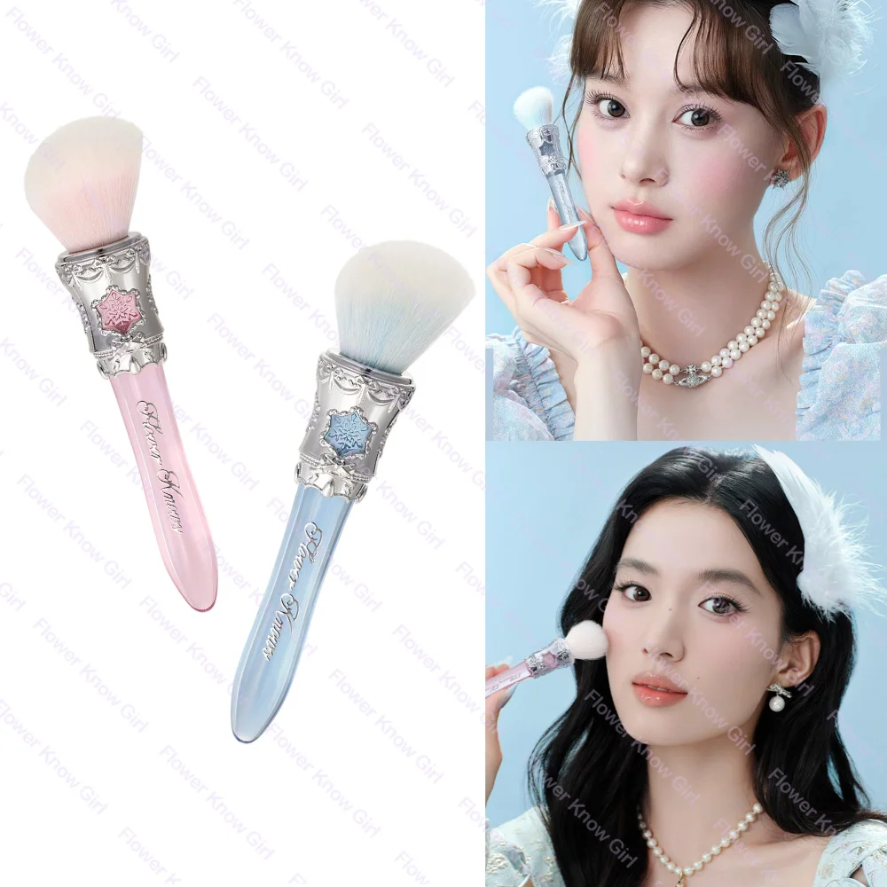 Flower Knows Snow Ballet Blush Brush Wool Loose Powder Highlighter Brushes