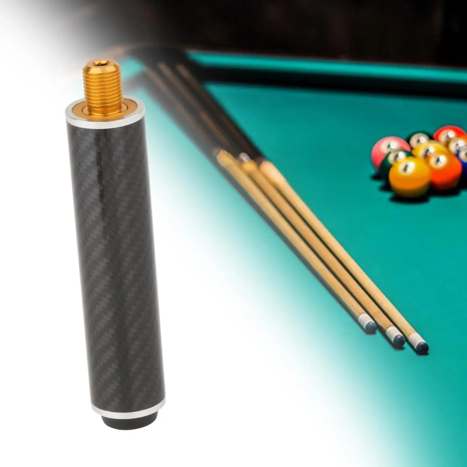 

Carbon Fiber Pool Cue Extension Adjustable Length Billiard Extension Sleeve Weight Screw for Billiards Accessories
