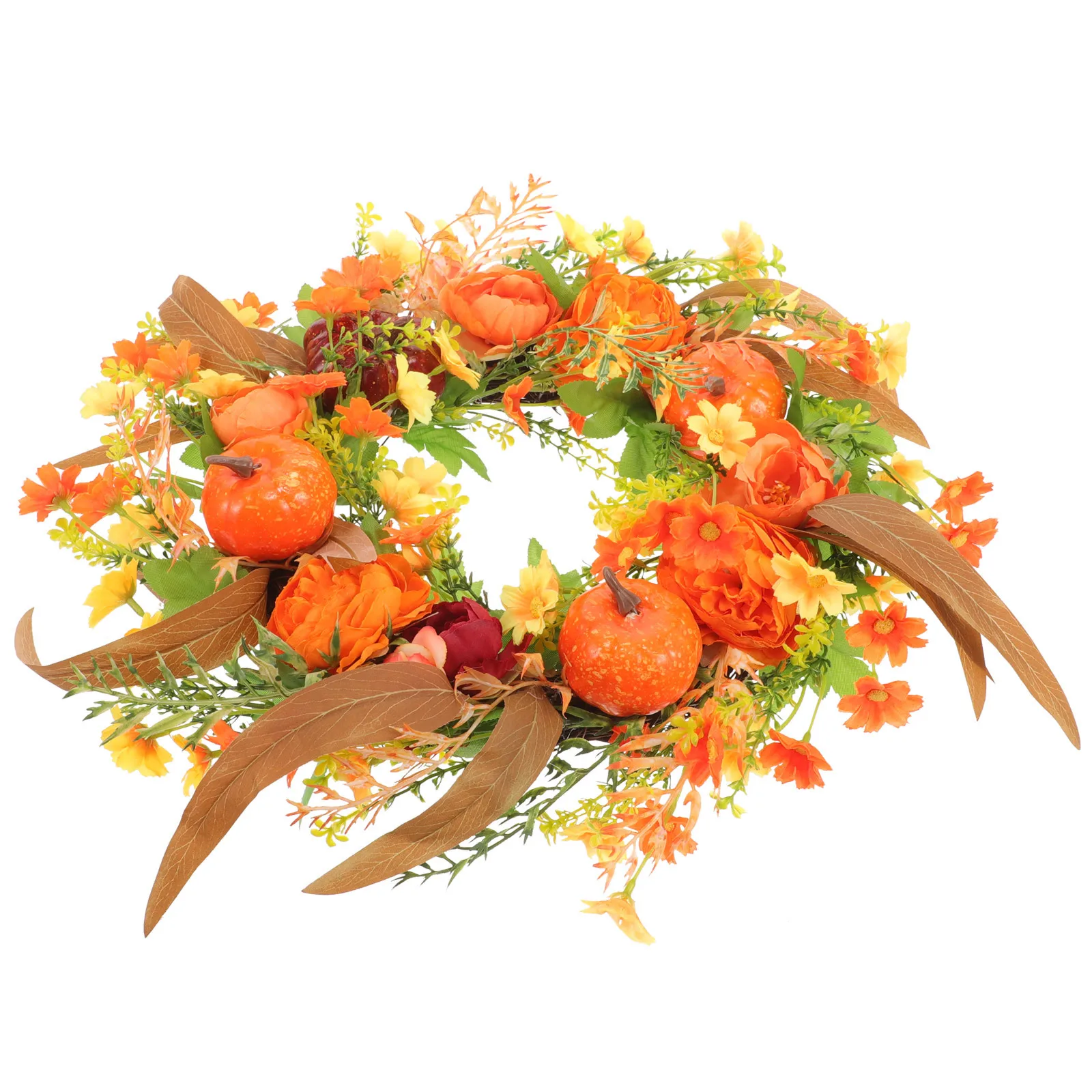 

1pc Simulated Peony Flower Wreath Realistic Door Wall Hanging Decor For Wedding Home Shop Artificial Garland Ornament