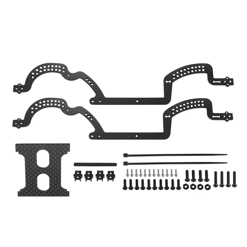 LCG คาร์บอนไฟเบอร์แชสซีชุดกรอบ Girder Rail สําหรับ 1/18 RC Crawler รถ TRX4M อะไหล่อัพเกรด