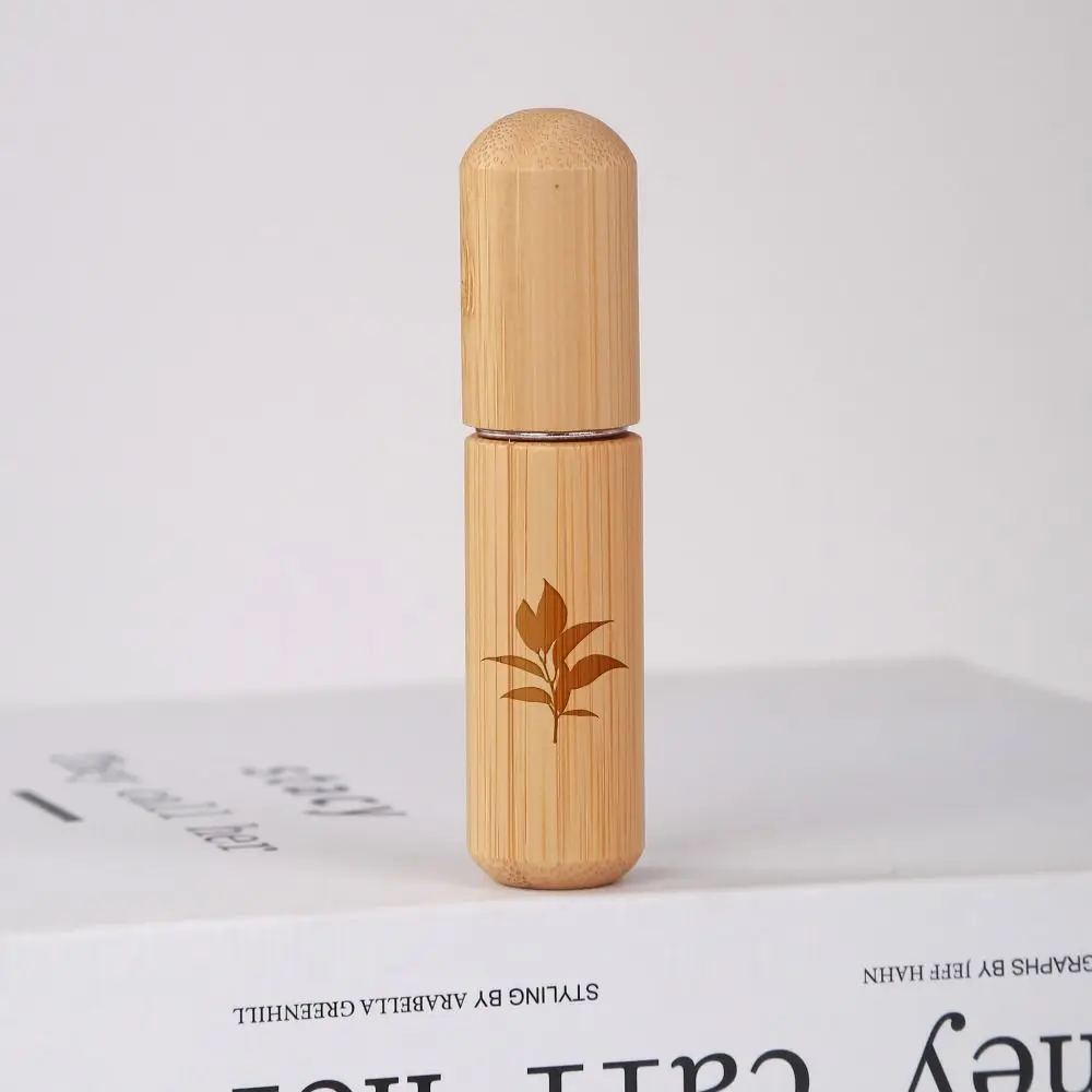 Nouveau Bouteille de parfum en bois de 5ML, Mini conteneurs cosmétiques vides rechargeables, atomiseur Portable, cadeaux