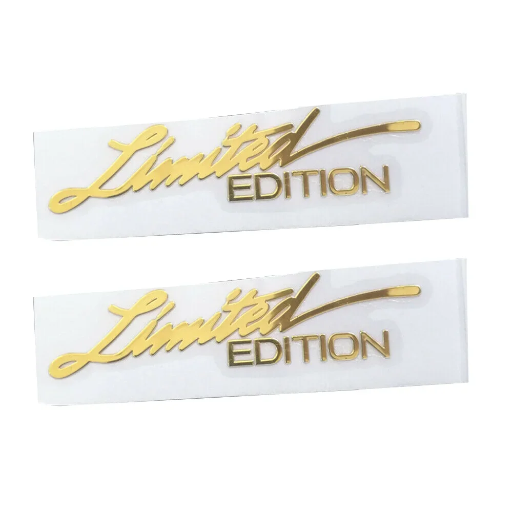 2pcs Universal Car Stickers 3D Gold Limited Edition Logo Emblem Badge Metal Sticker Decal Car Interior Accessories Decorations view 6