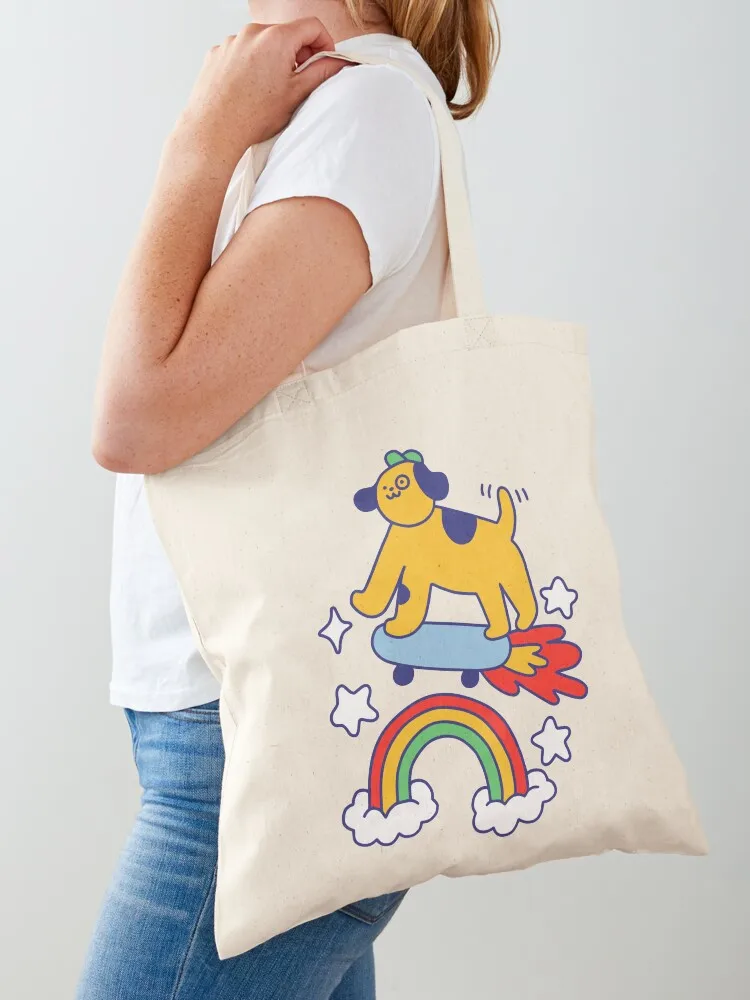 

Dog Flying On A Skateboard Tote Bag Women's bags the tote bag female bag personalized tote