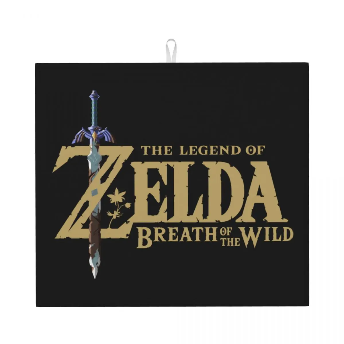 Custom Hot Game Zeldas Legend Dish Drying Mat for Kitchen Absorbent Quick Dry Microfiber Dishes Drainer Pads