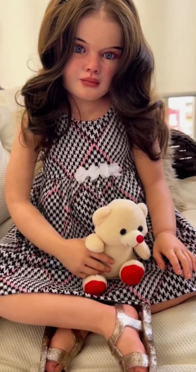 DLS 44inch Pretty Girl Gabriella Reborn Doll Toddler Fully assembled  Realistic Rooted Hair Toy