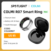 COLMI R07 Smart Ring Men Women with Charging Case, Heart Rate Blood Oxygen, 5ATM Waterproof For Xiaomi Android iOS Phone