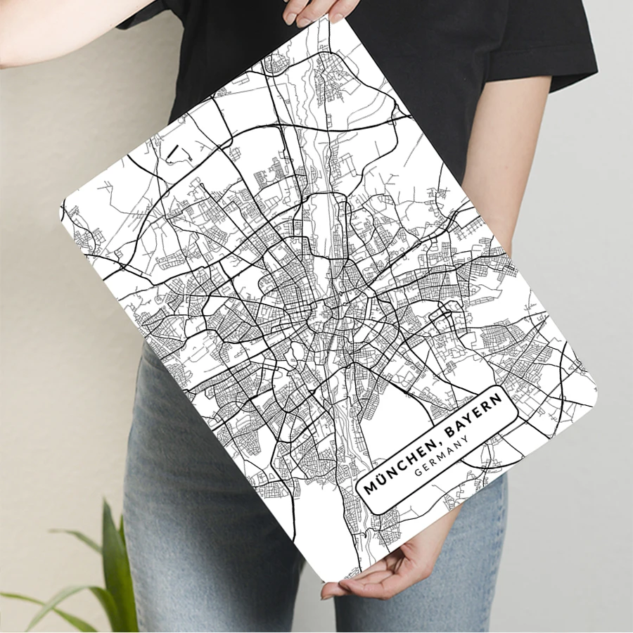 خريطة مدينة ميونيخ جدار معدني الفن بافاريا ألمانيا خمر الحديد اللوحة الزخرفية ديكور المنزل #3