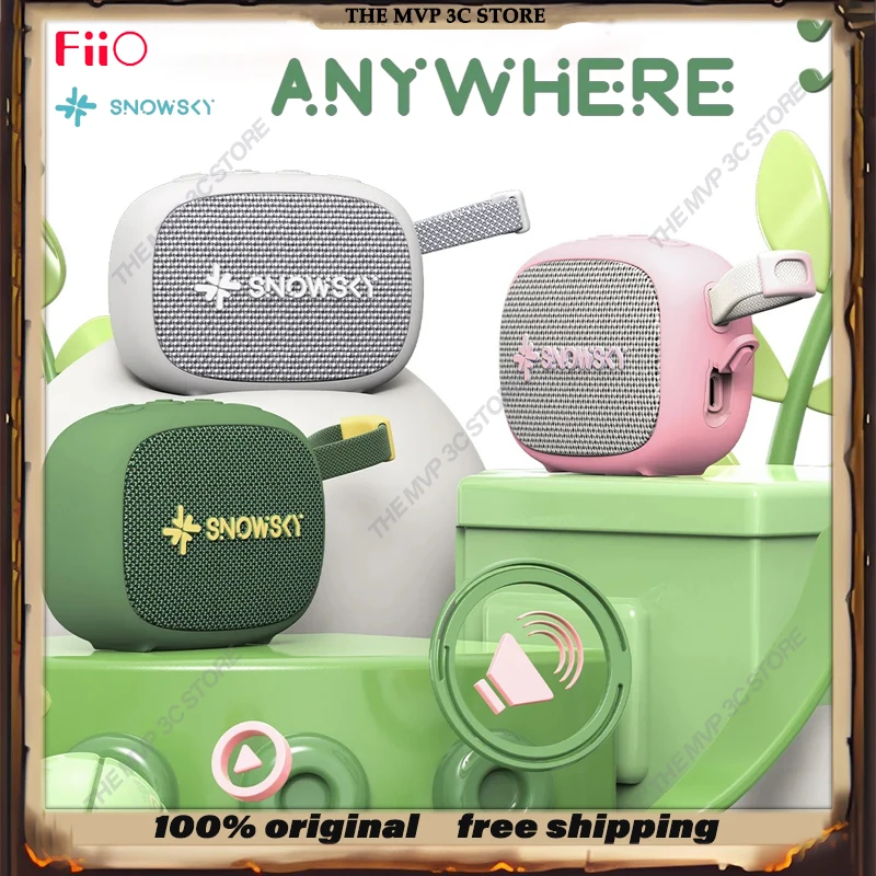 Fiio SnowSky ANYWHERE Беспроводной Bluetooth Мини Портативный Динамик TWS На Открытом Воздухе Кемпинг 1400 МГА Индивидуальный IPX6 Водонепроницаемый ПК