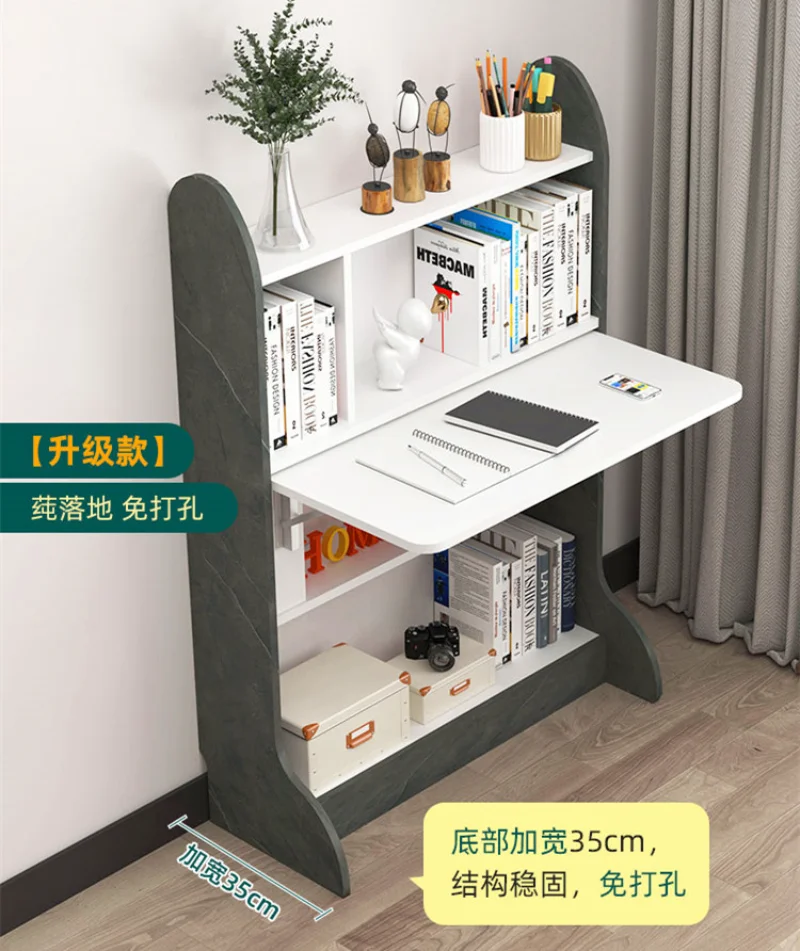 Ultra-thin Wall Mounted Foldable Desk Floor Extremely Narrow Desk Modern Simple Small Household Wall Hanging Learning Table