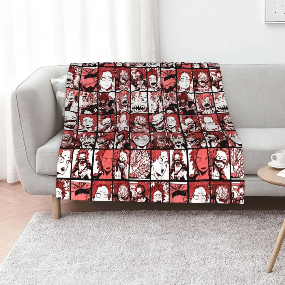 

BNHA Kirishima collage - color version Throw Blanket blankets and throws Sofas Plush Decoratives Blankets