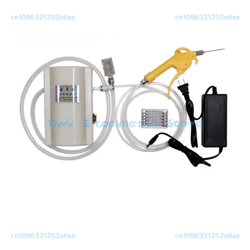 Useful Electric High Pressure Meat Injector Pump Gun - Saline Syringe Bacon Maker Meat Processor for Kitchen BB
