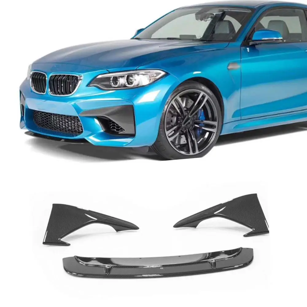 

Carbon Fiber Front Bumper Lip Splitters For BMW F87 M2 2016 - 2018 Front Bumper Lip Spoiler Splitters Headbumper FRP Accessorie