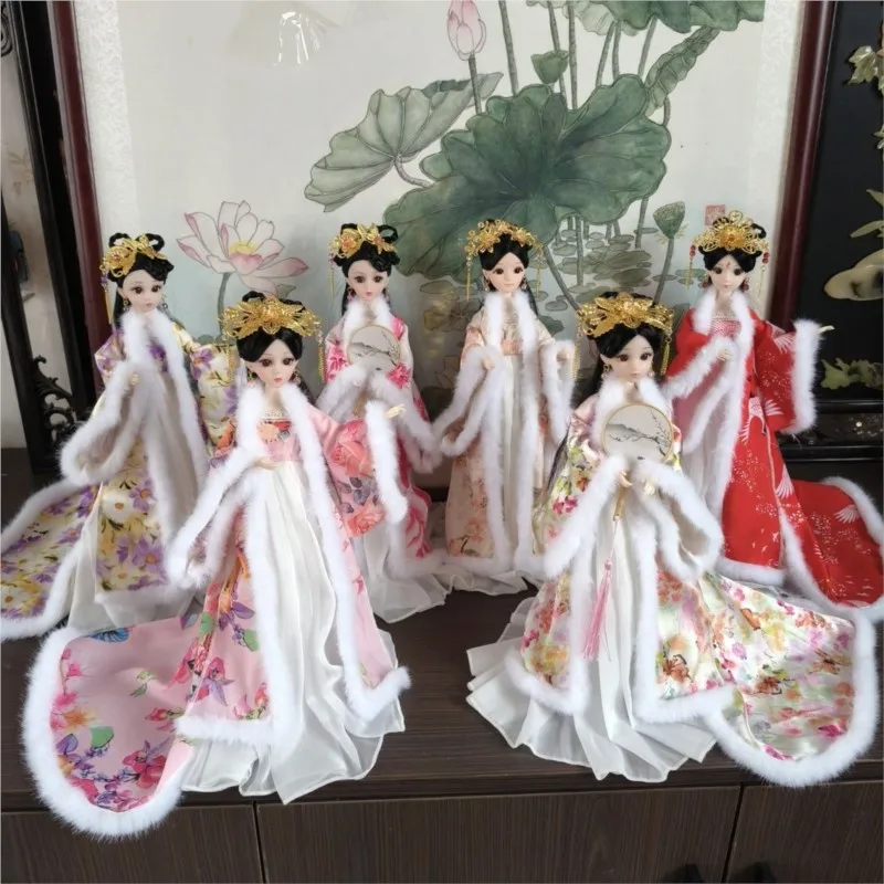 

2026 Creative Children's 30cm Costume Hanfu Doll Chinese Princess Ancient Style Dress up BJD 30cm Doll For Birthday Gift LI937