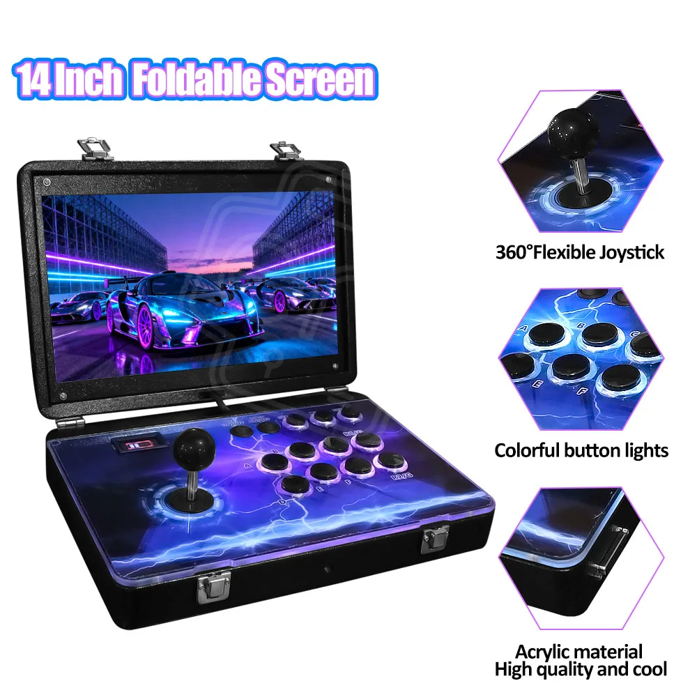 Console di gioco portatile retrò arcade da combattimento inglese da 14 pollici