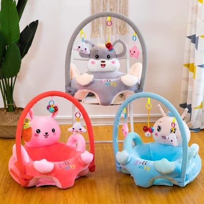 Baby Sofa Support Seat Cover Plush Chair Learning to Sit Comfortable Toddler Nest without Filler Cradle Washable Anti Fall Sofa