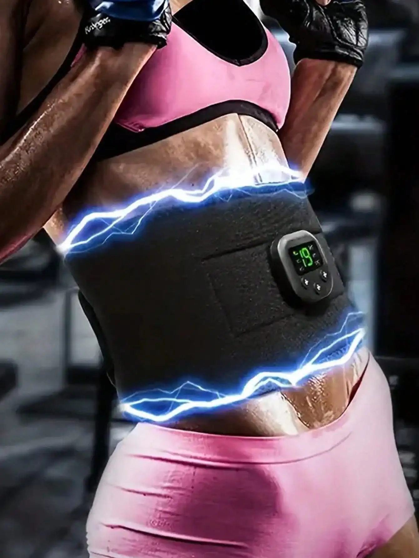 

Electric Waist Massager, Exercise Waist Belt , Portable Body Massager Belt, Arm Hip Leg Waist Full Body Exercise