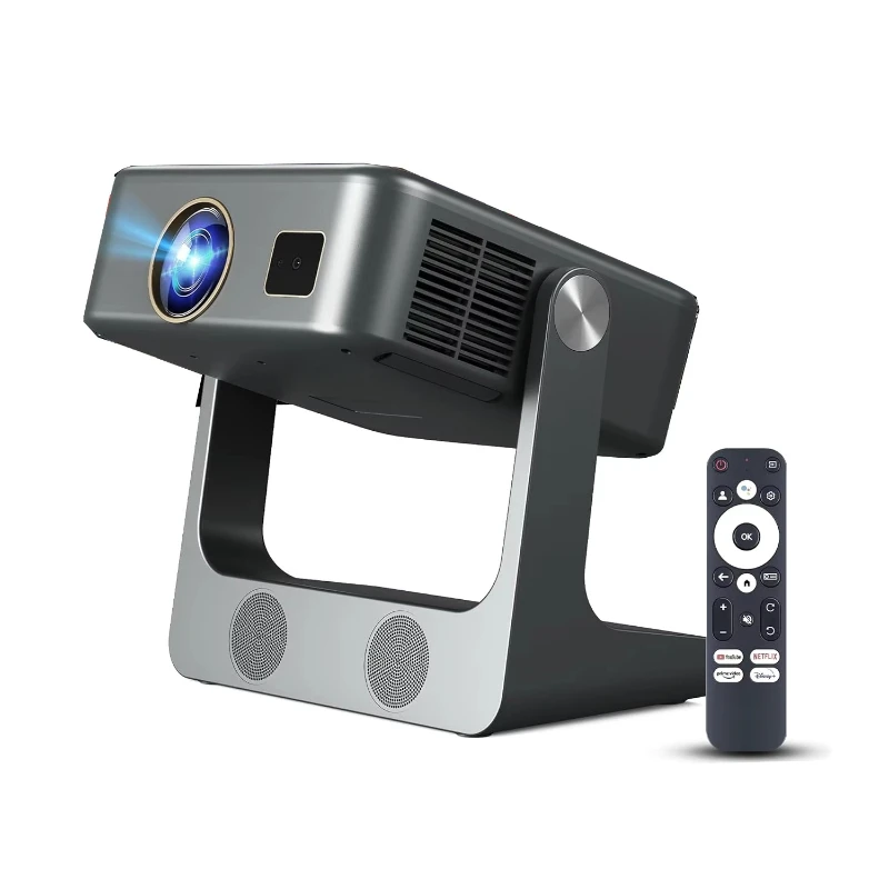 Mini Portable 4K Google TV OS Home Theater Projector Full HD LED LCD Smart Cinema with 6500 Lumens HIFI Stereo for Home Use