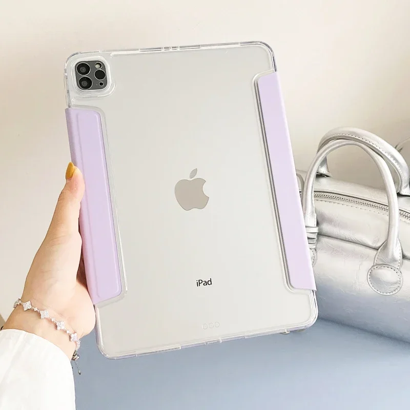 iPadケース Air Pro 4 5 6 7 8 9 10世代 2025 10.9 11 12.9 13インチ Mini レザー スタンド クリア 透明 タブレットカバー