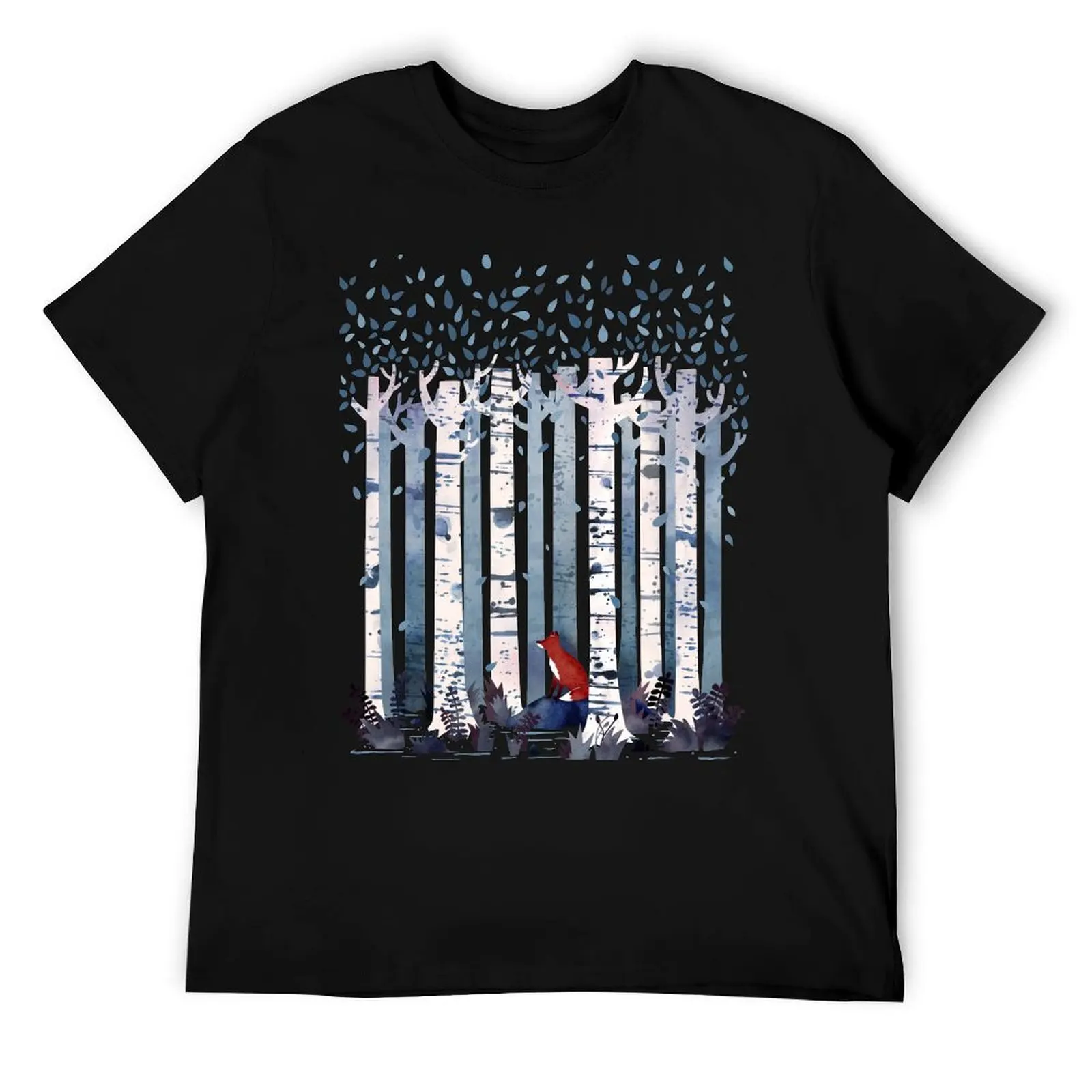 

The Birches (in Blue) T-Shirt man t shirt summer anime tshirt cotton t shirt man T-Shirt