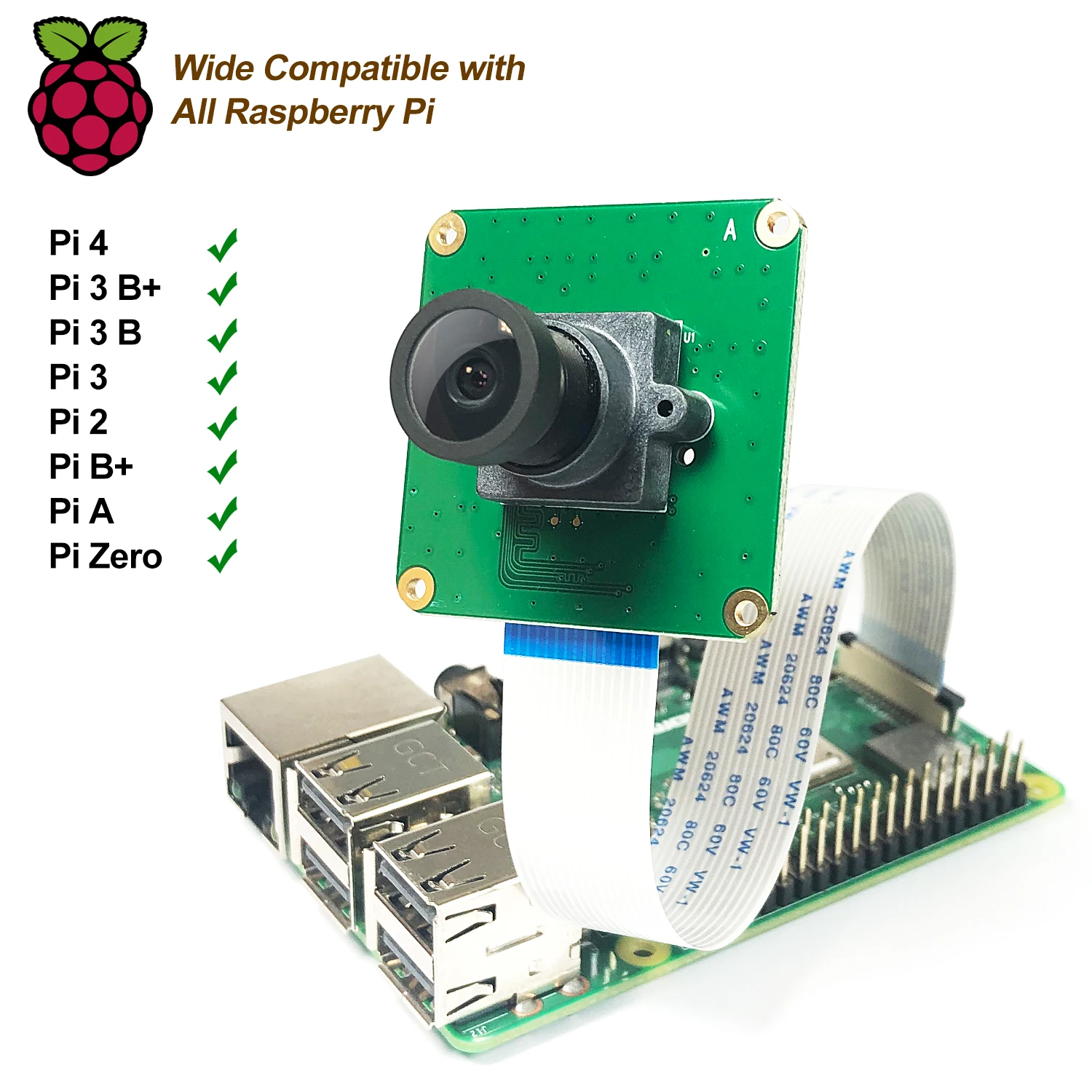 Raspberry Pi Industrial Camera Module STARVIS IMX462 Color or Mono