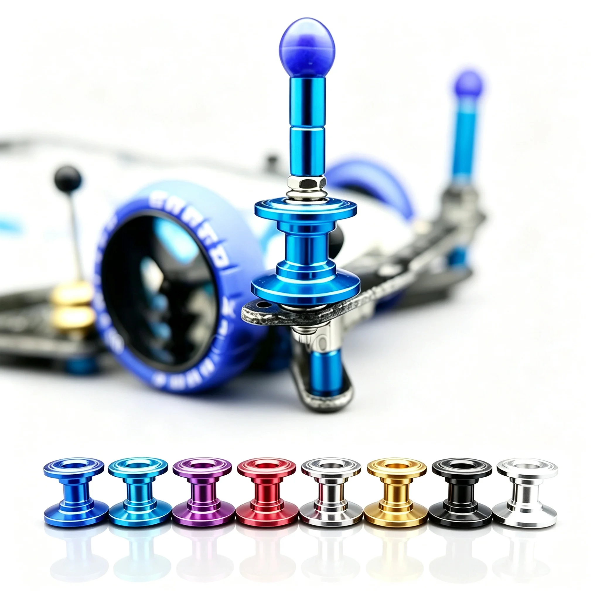 2PCS 12-13mm Double Aluminum Rollers Guide Wheel Set w/ Screws Washers for Tamiya Mini 4WD 15398 94945 95231 Upgraded Parts