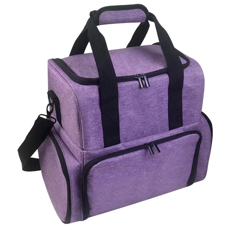 ABQR – sac de rangement de vernis à ongles Portable, sac à main avec bandoulière, séparateur amovible, sac de voyage multi-transport,