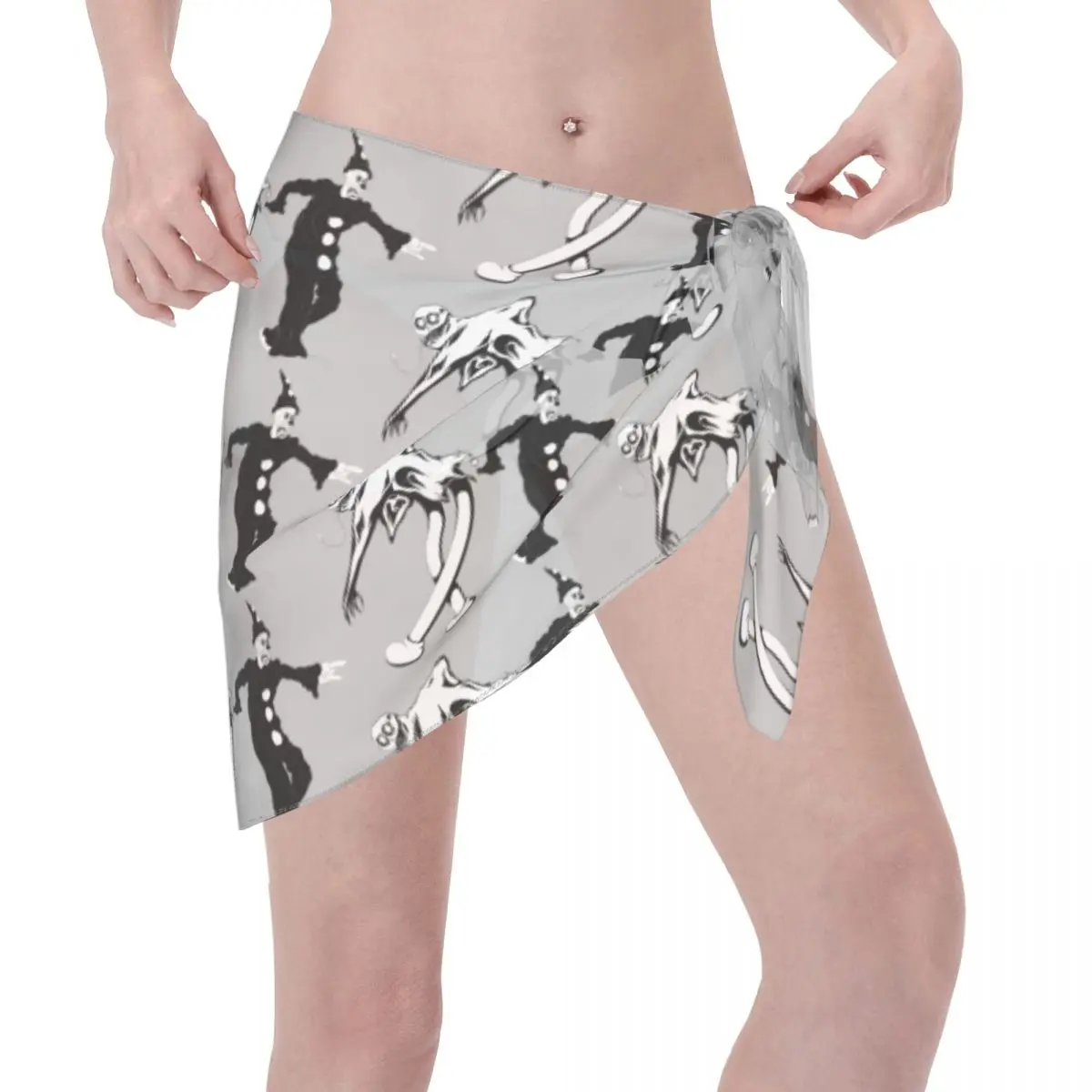 Pareo court personnalisé Ghostemanes pour femmes, enveloppe de plage, Style Rap en métal pour maillots de bain, robe portefeuille pour Bikini, Cover-up pour maillot de bain