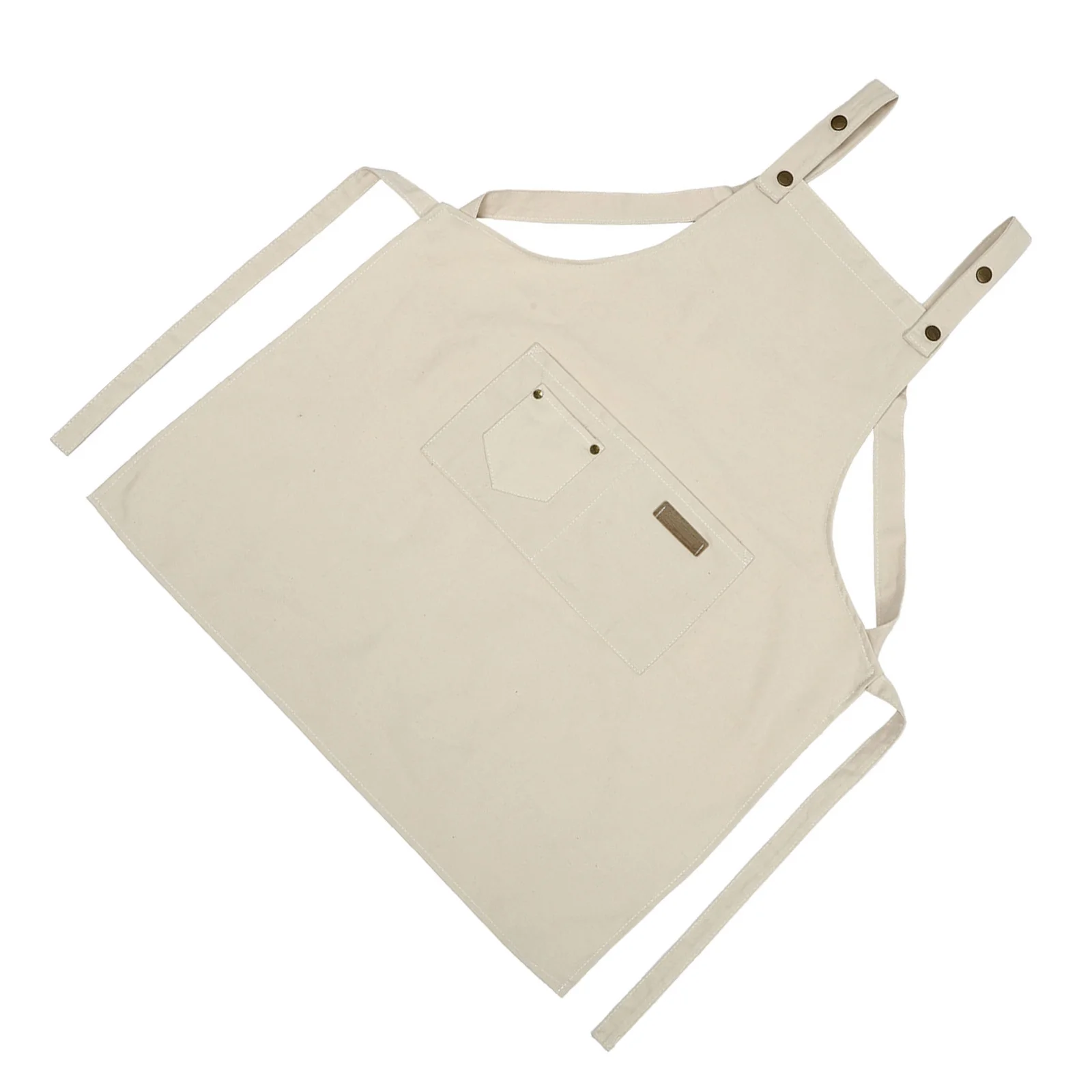 

Oil-Proof Kitchen Apron Cotton Material Sleeveless Adjustable Cooking Apron for Home and Commercial Use