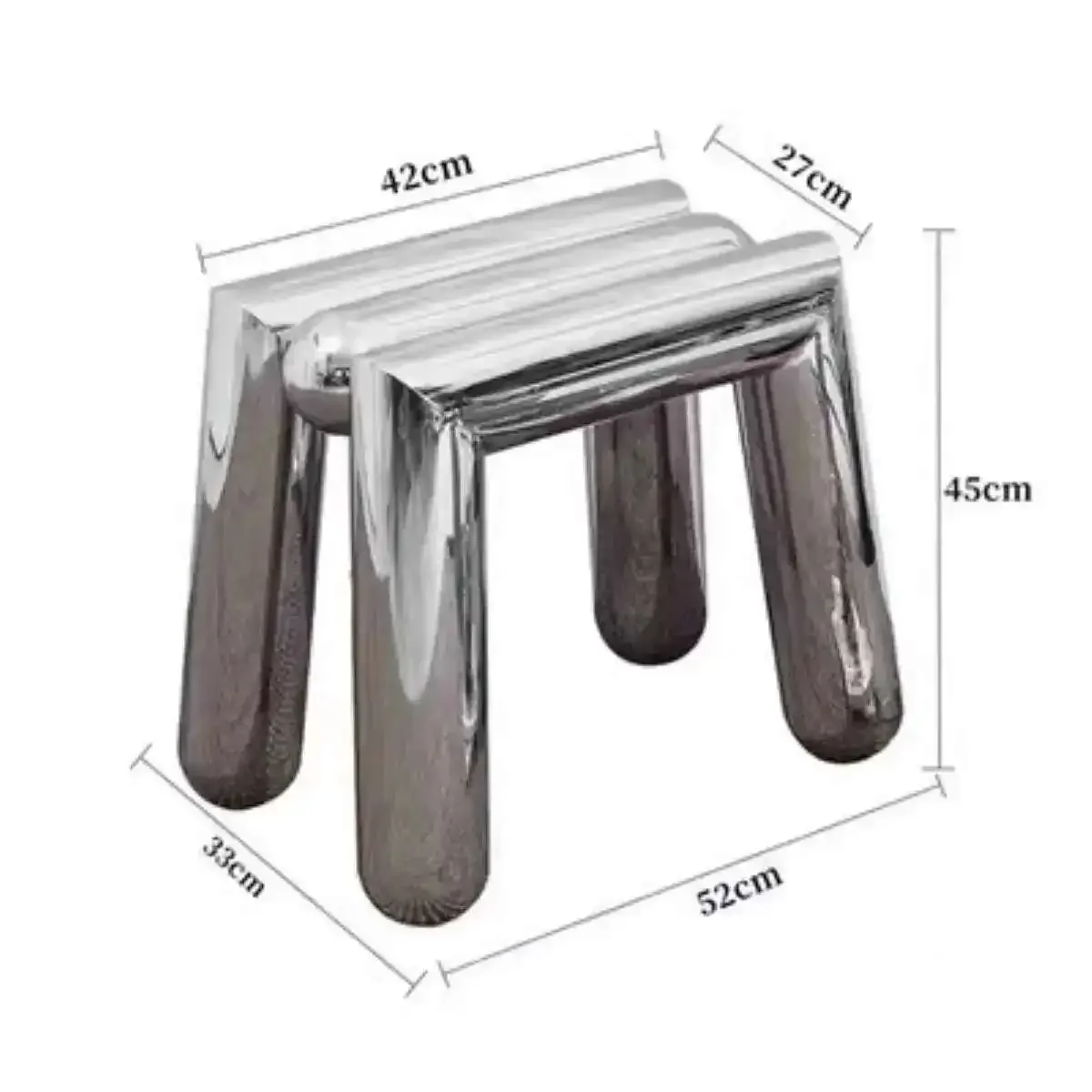 Metal Craft Stainless Steel Home Porch Shoe Bench Living Room Sofa Footstool Children's Low Stool Coffee Decorative Chairs