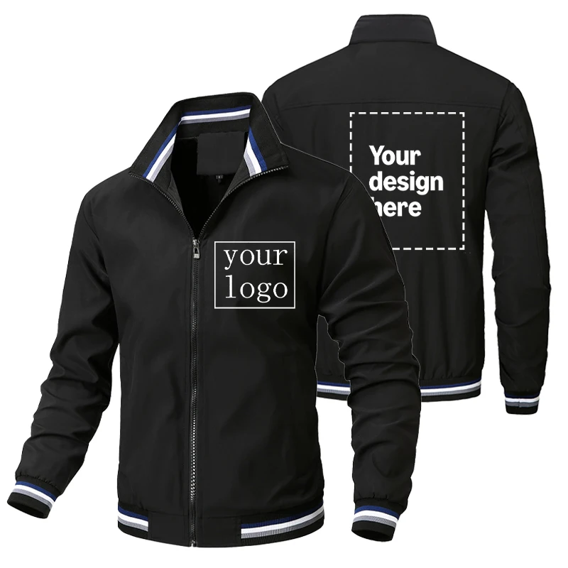 Men's Spring-Autumn Autdoor Windproof And Waterproof Casual Sports Loose-Fit Large-Sized Jacket With Customizable Logo Pattern