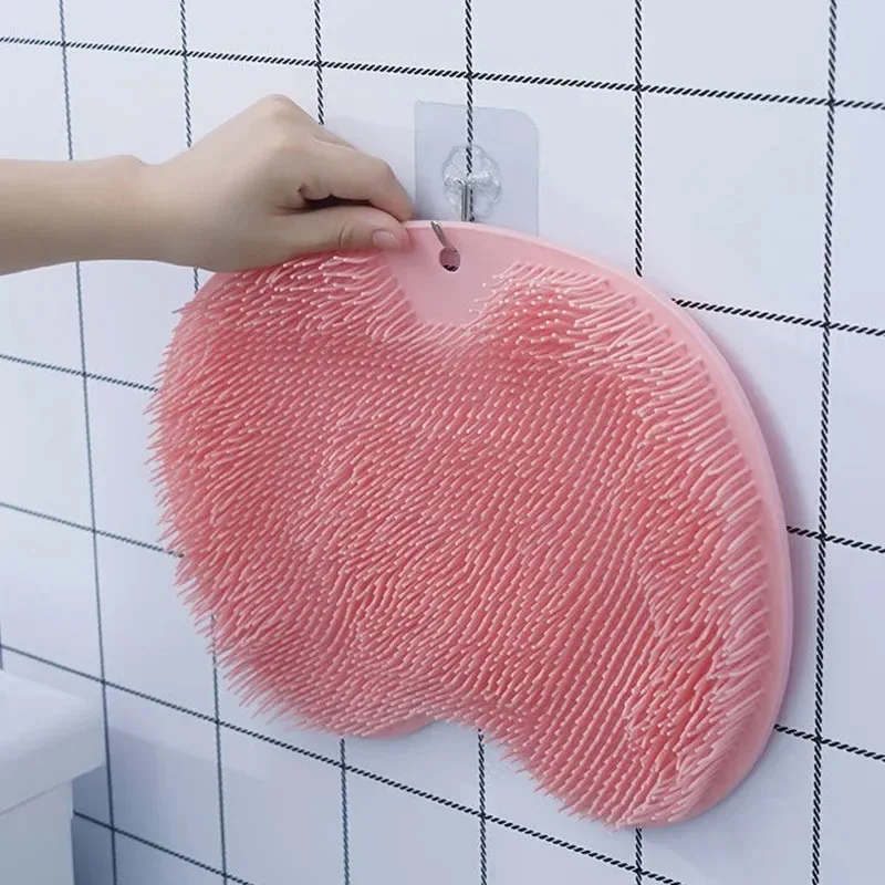 Foot Washing Tool for Lazy People Foot Massage Pad Bathroom Scrubbing Foot Pad Anti Slip Foot Washing with Suction Cup