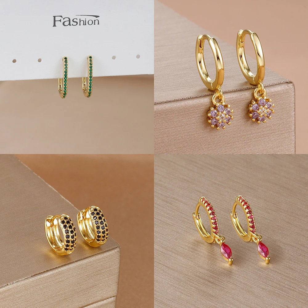 Luxus Zirkonia Edelstahl Gold Farbe Ohrring Für Frauen Elegante Zirkon Wasser Tropfen Ohrringe frauen Schmuck Party Geschenk