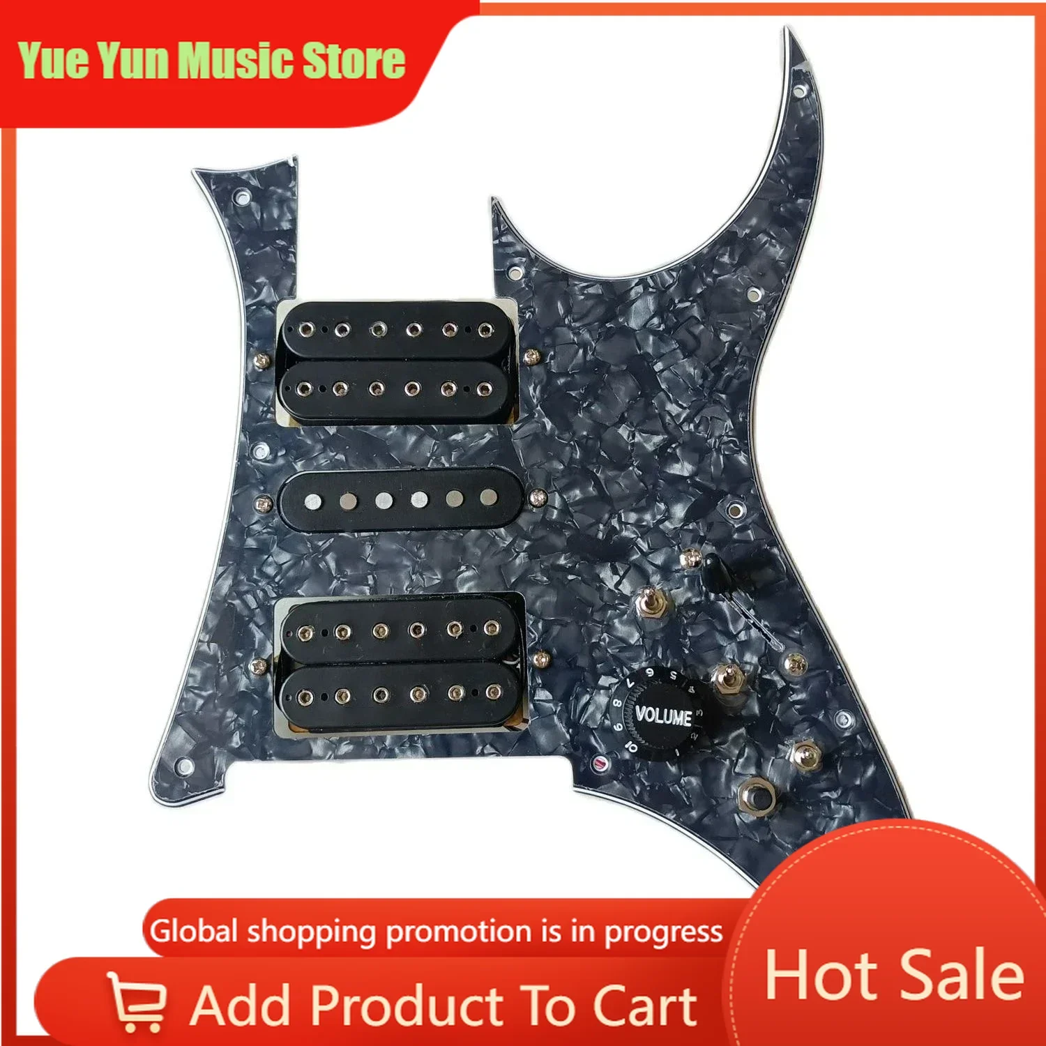 Prewired Loaded Pickguard With HSH Humbucker Pickups Set Coil Splitting Switch For RG-Style Electric Guitar
