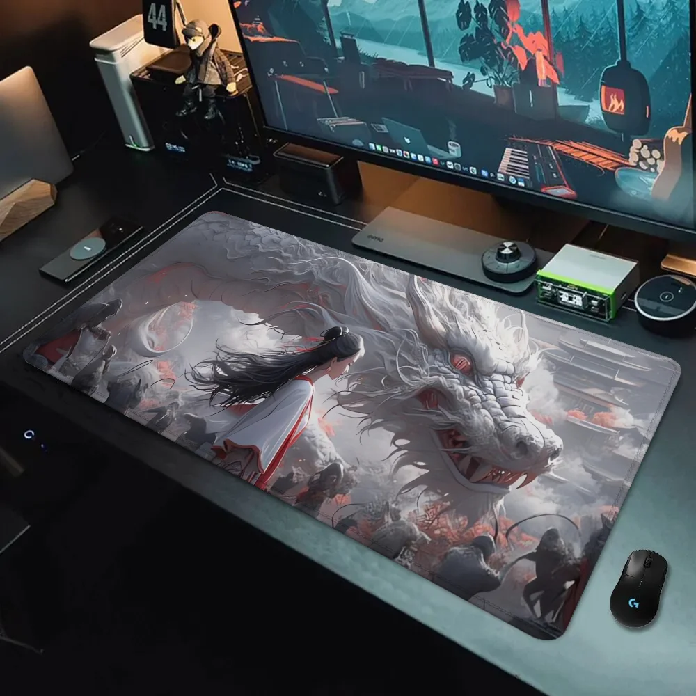 Dragon Mause Pad Xxl Mouse Pad 900x400 Pc Gaming Setup accessori Gamer Desk Mat Computer Table Mousepad Anime Large Mats Pads