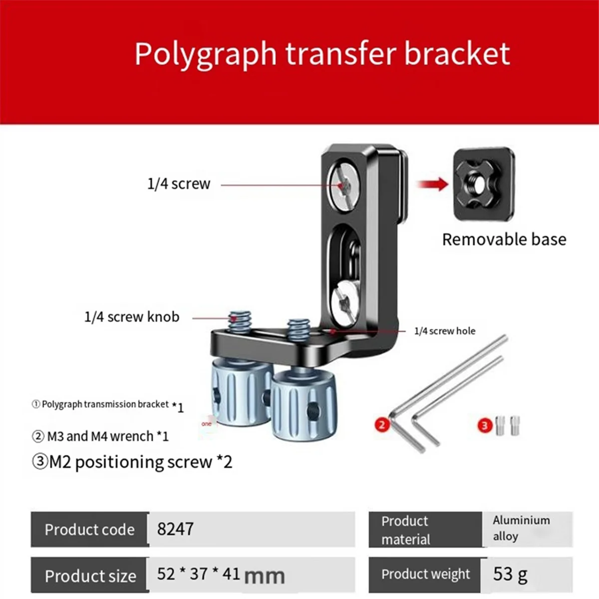 A07I 1/4 Schroef Transmissie Montage L Beugel met Cold Shoe Mount voor TRANSMISSIE TX Houder voor DSLR Camera Kooi