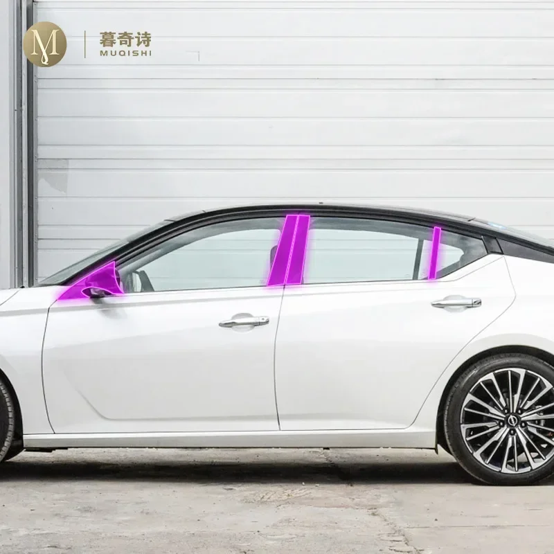 

For Nissan Altima 2022-2023Car Exterior PPF Paint protective film Anti-scratch of window pillar strip TPU transparent film refit