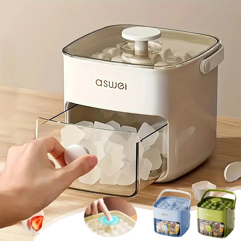 

Large Capacity Double Layer Household Ice Maker Machine Ice Cream Stick Maker Home Use Ice Press Hockey Machine Refrigerator