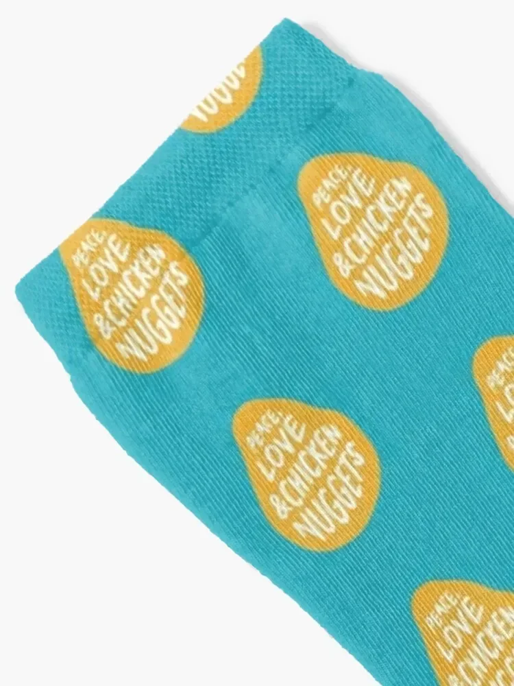 Peace, Love & Chicken Nuggets Socks floral cotton Socks Ladies Men's