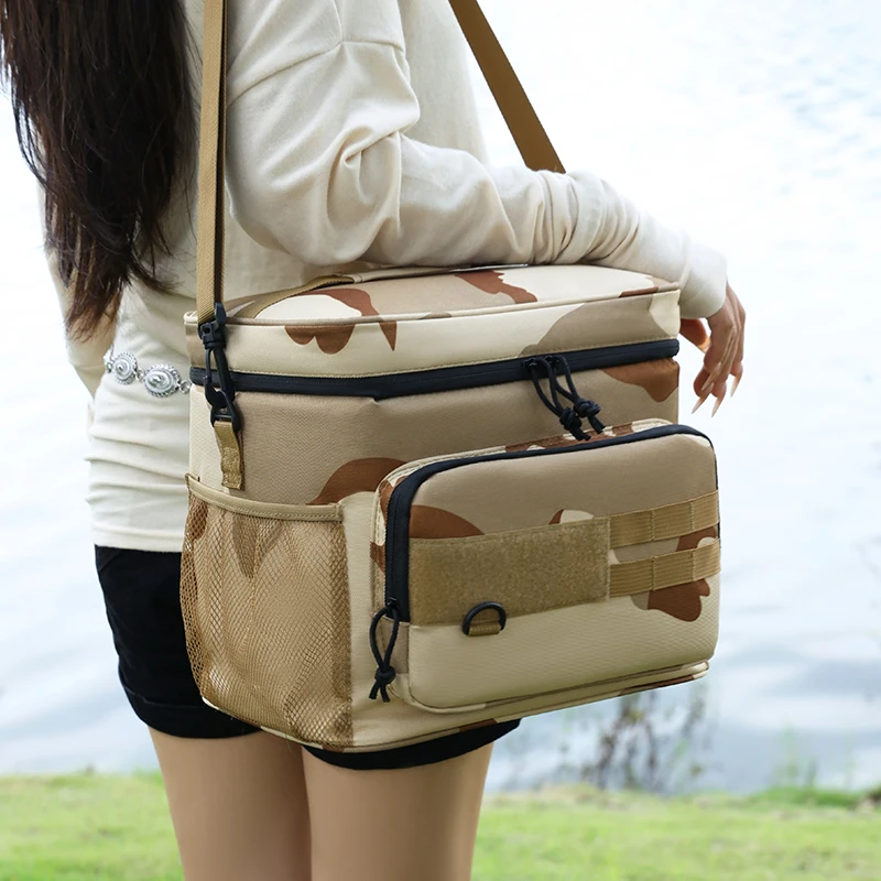 Taktische Thermo-Kühltasche mit hoher Kapazität, isolierte Lunchbox für den Außenbereich, auslaufsicher, isolierte, langlebige Lunchtasche für Männer, Mahlzeit ca – Detail 5