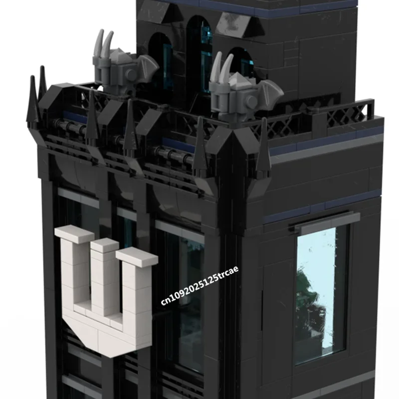 New 1267Pcs Famous Hero Movie Street View Moc Wayne Tower Model Building Custom Puzzles Diy Creative Ideas Toys Birthday Gifts