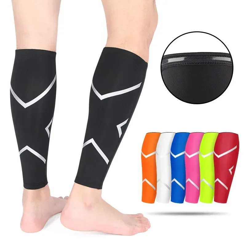 Football Leg Warmers Elastic Compression Long Socks Stockings Men Women Basketball Volleyball Leg Support Protector Calf Sleeve