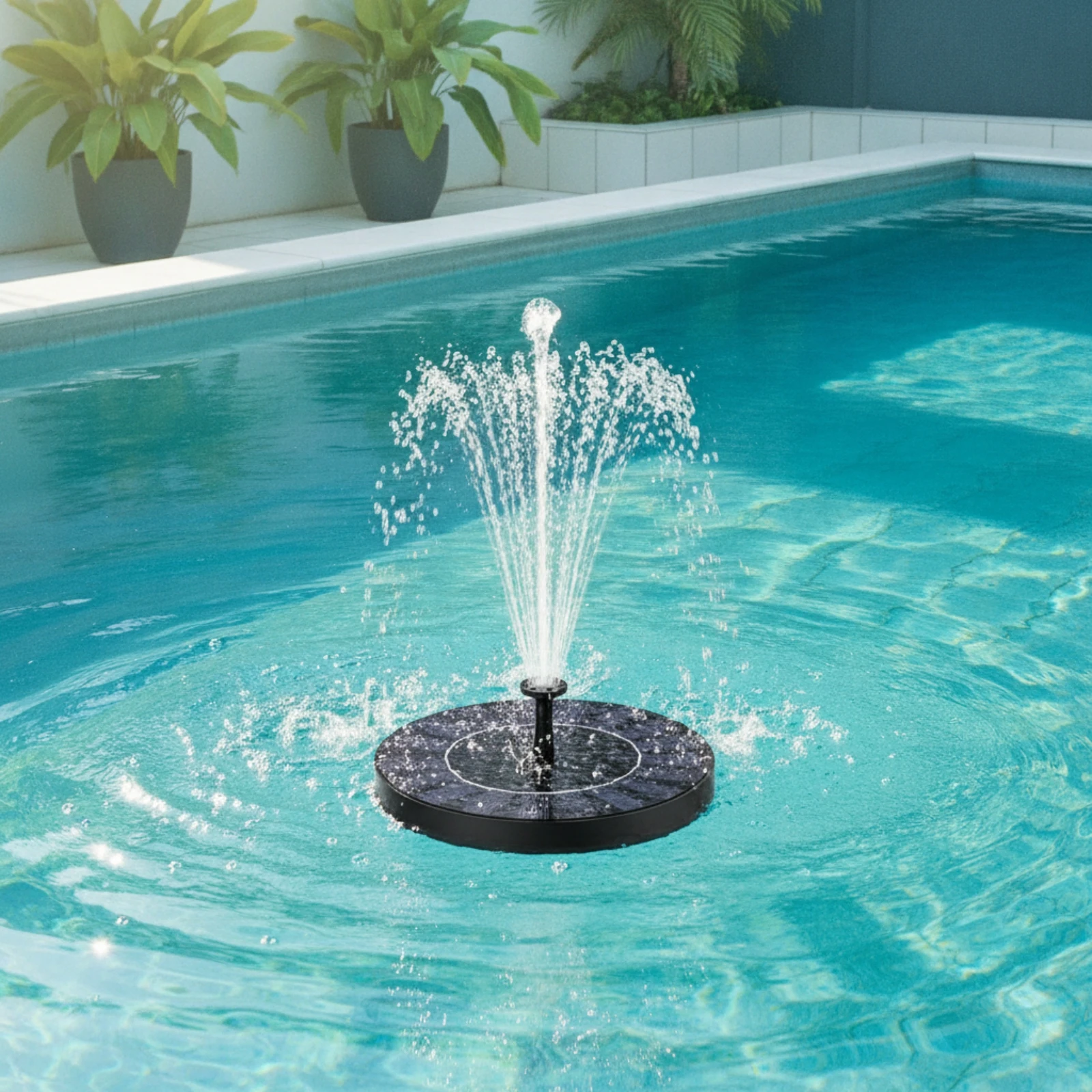 Floating Solar Pond Fountain Pump Quick Setup Solar Floating Pond Aerator Portable Sturdy for Ponds, Birdbaths