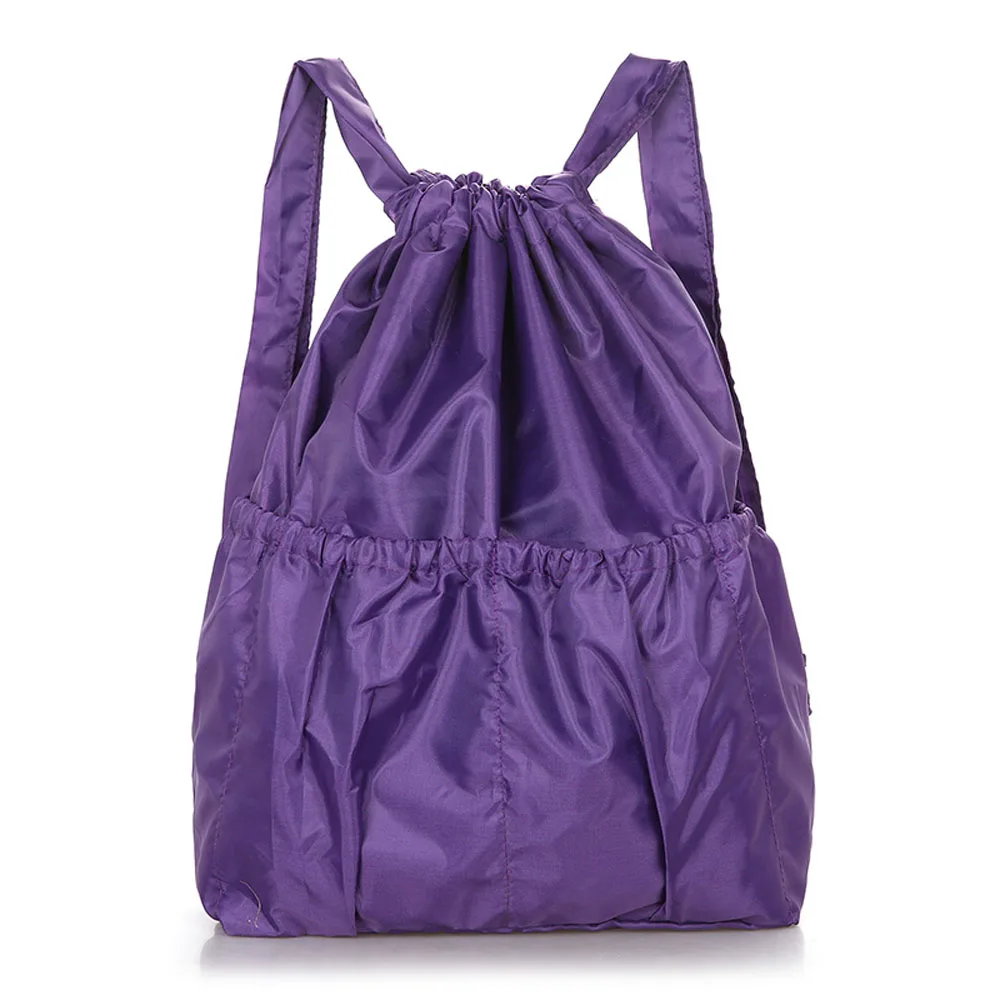 Drawstring Backpacks For Women Men Children Large Capacity Nylon Waterproof Flower Ethnic Style Rucksack Shoulders Travel Bags