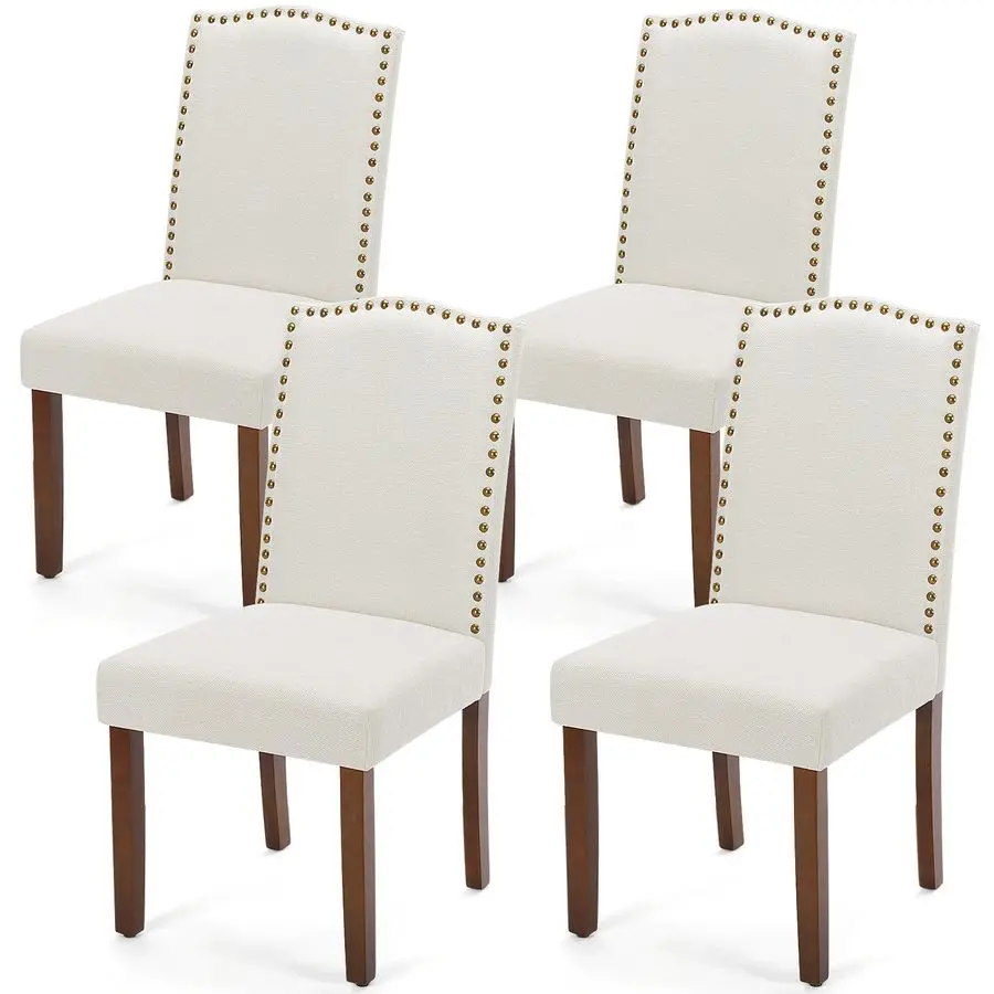 

Dining Chairs Set of 2, Moden Kitchen Table Chairs with Wooden Legs and Padded Seat for Dining Room Kitchen Living Room Restaur