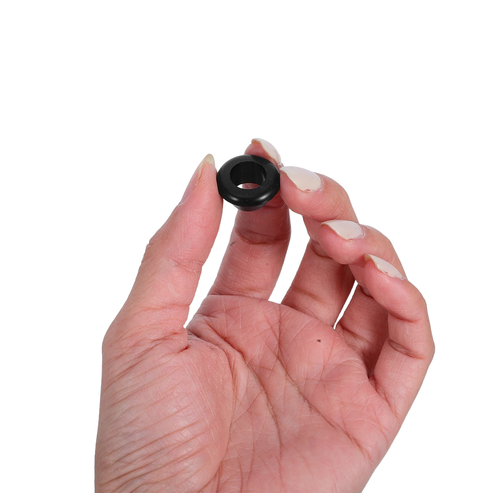 

200pcs Rubber Lock Guard Coil Hollow Round Grommets for 6mm Hole 4mm Cable Waterproof Sealing Plug Electrical Automotive
