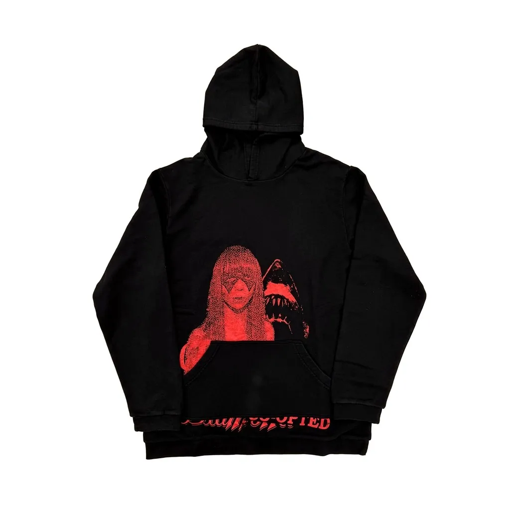 

Новый мужской пуловер Raf SS03 Shark Consumed Penelope, толстовки с капюшоном, бархатный хлопок, толстый флис, США E128