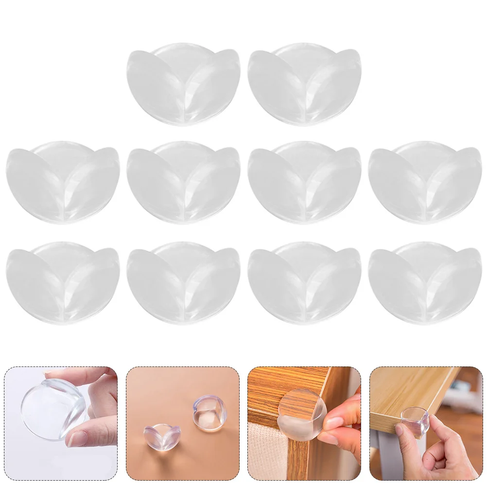 

10Pcs Transparent Corner Protector High Strength Adhesive Furniture Corner Guards for Child Safety Table Cover