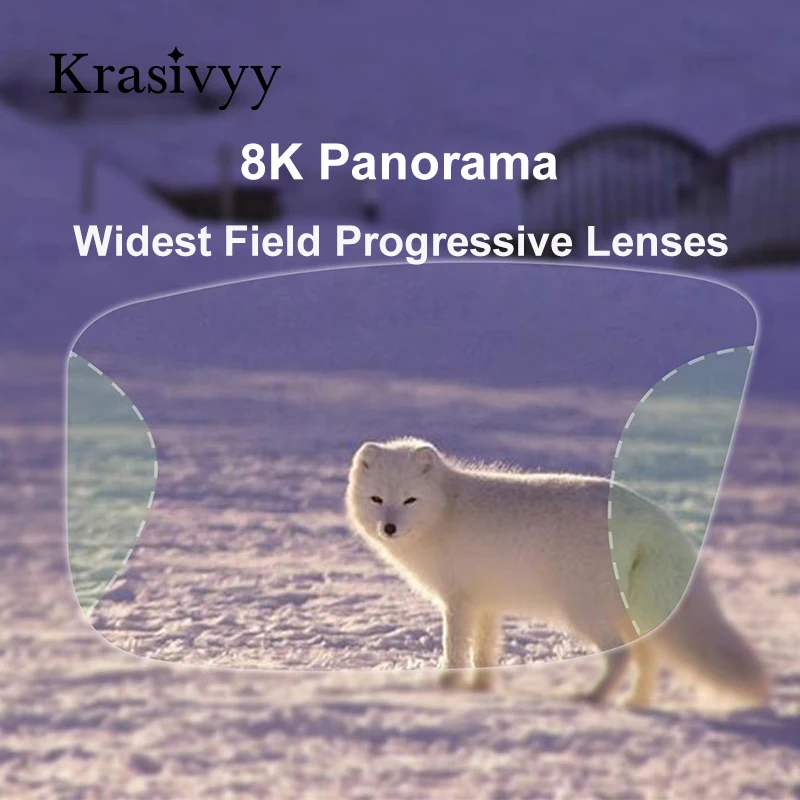 8K Office Progressive Lenses Panorama Wide Vision Area for Intermediate Distance Computer Multifocal Lenses Anti Blue Ray Lenses